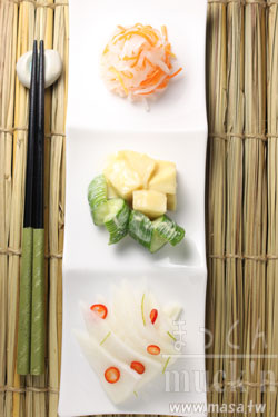 日本料理,素食料理-簡單!快速3-way浅漬(asa-duke)泡菜,年菜食譜