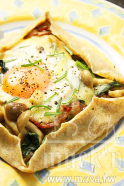 早餐食譜-Early bird meal,豐富營養!soba粉のgalette/法式鹹可麗餅