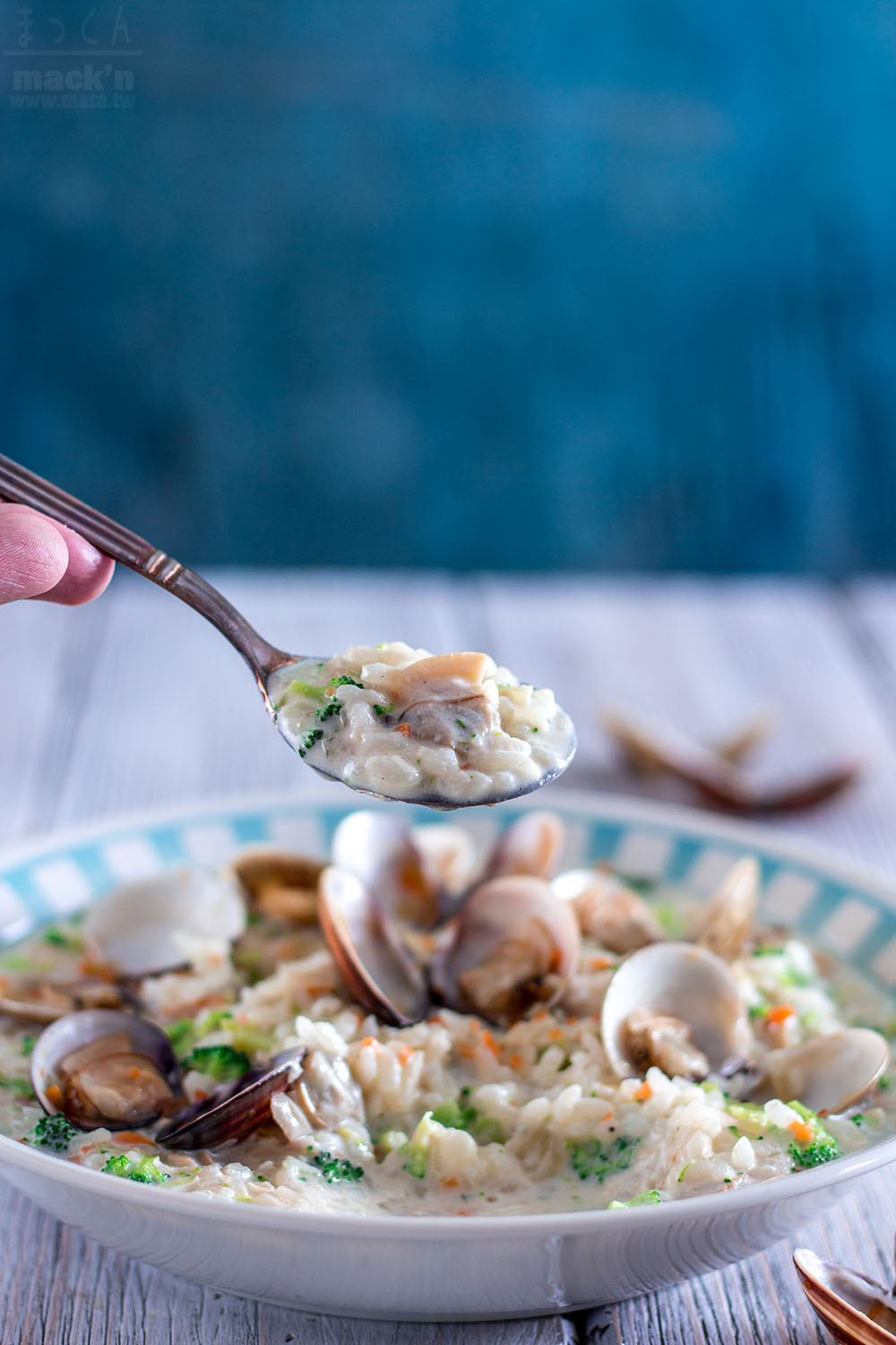 米飯食譜，海鮮料理-蛤蜊&花椰菜即席義式燉飯
