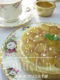 簡單點心食譜-傳統の洋菓子,葡萄Custard Cream杏仁塔
