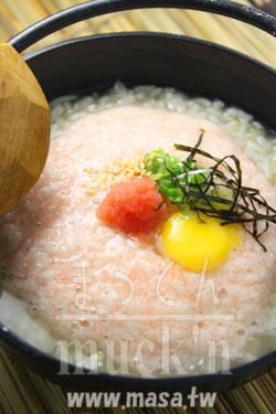 日本料理食譜-櫻花雪月見明太子Tororo雜炊,年菜食譜