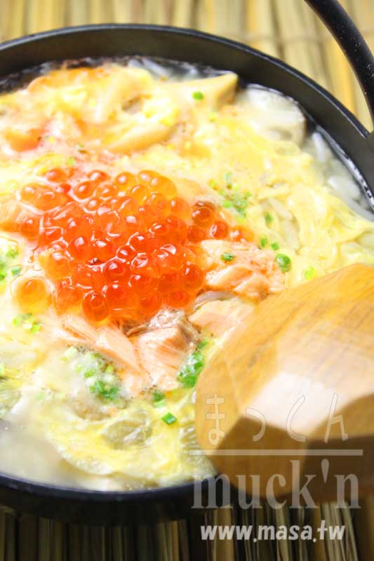 減肥食譜,日本料理-鮭魚親子蒟蒻雜炊