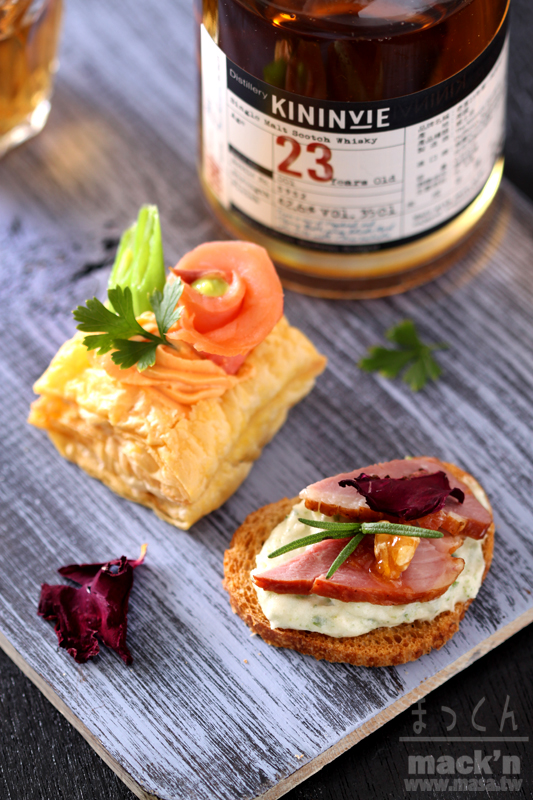 前菜,下酒食譜-燻鮭魚甜椒乳酪mini-pie & 鴨胸肉Dauphinois